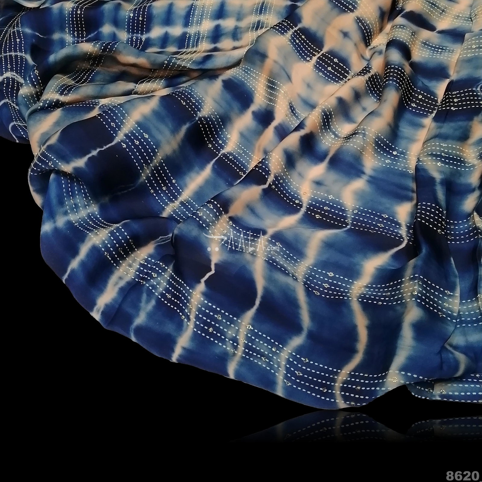 Line-Tie-Dye Silk Blend 44-Inches ASSORTED Per-Metre 