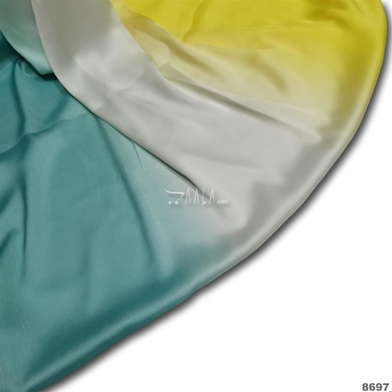 Shaded Satin-Chiffon Poly-ester 44-Inches ASSORTED Per-Metre #8697