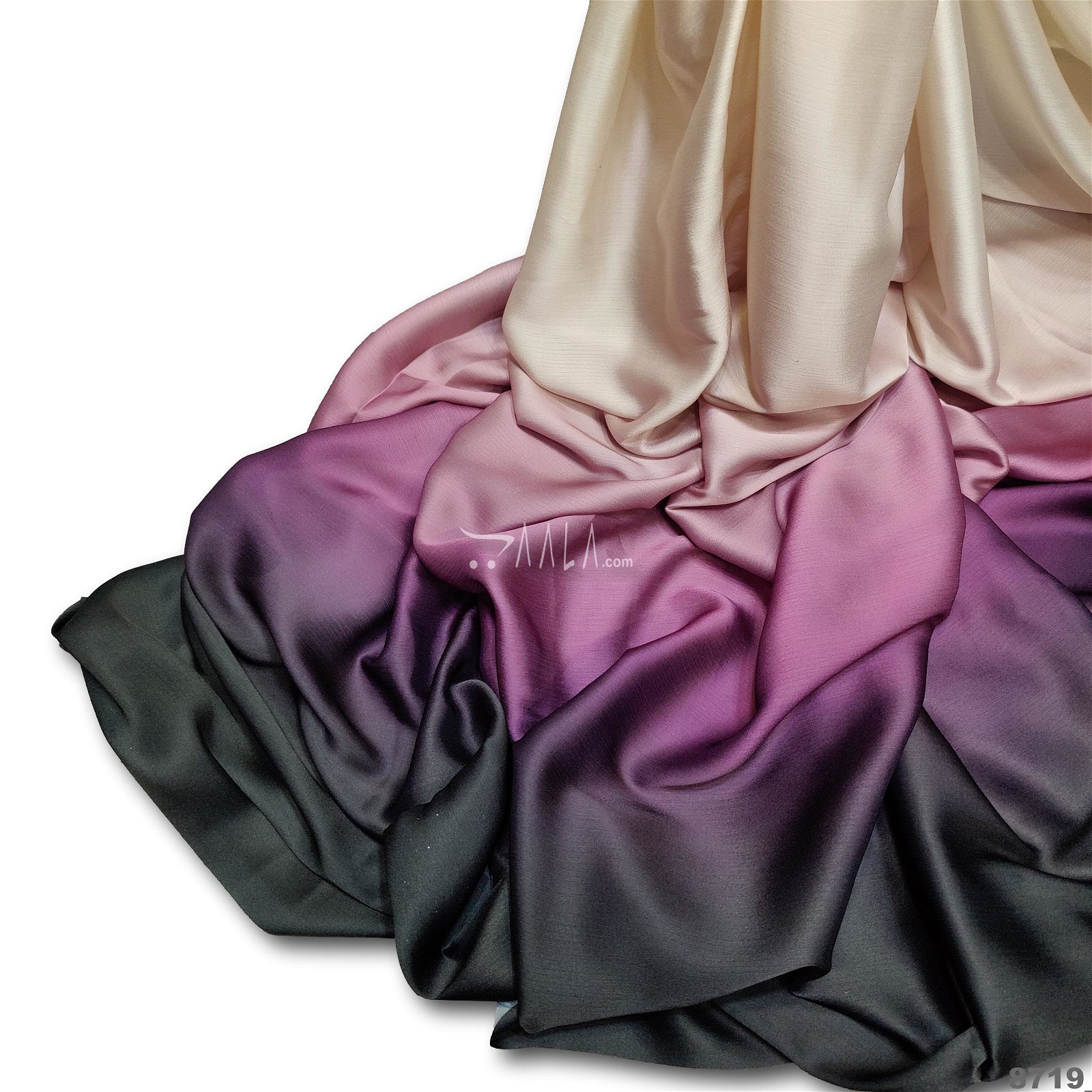Shaded Satin-Chiffon Poly-ester 44-Inches ASSORTED Per-Metre #8719