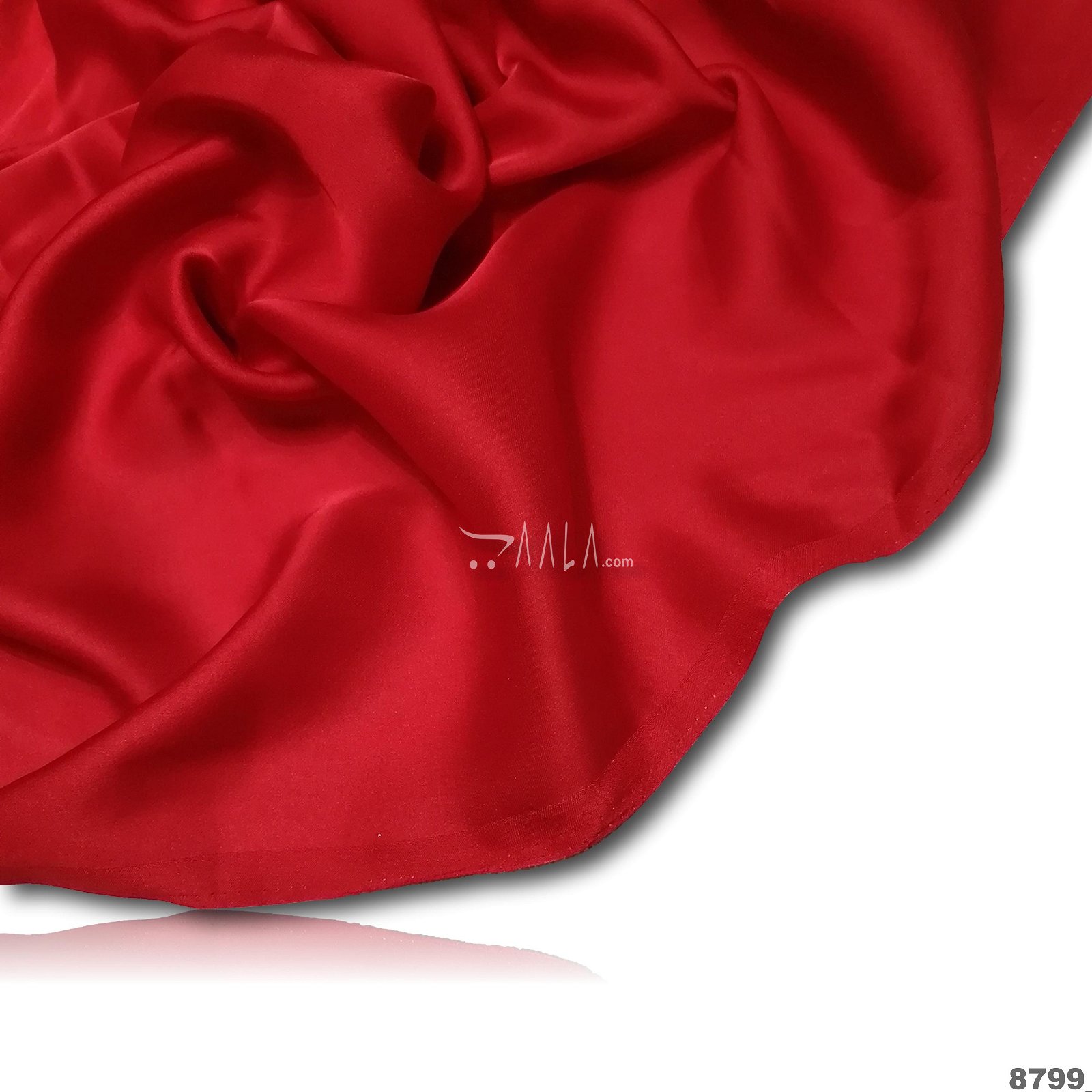 Berry Silk Poly-ester 44-Inches RED Per-Metre #8799