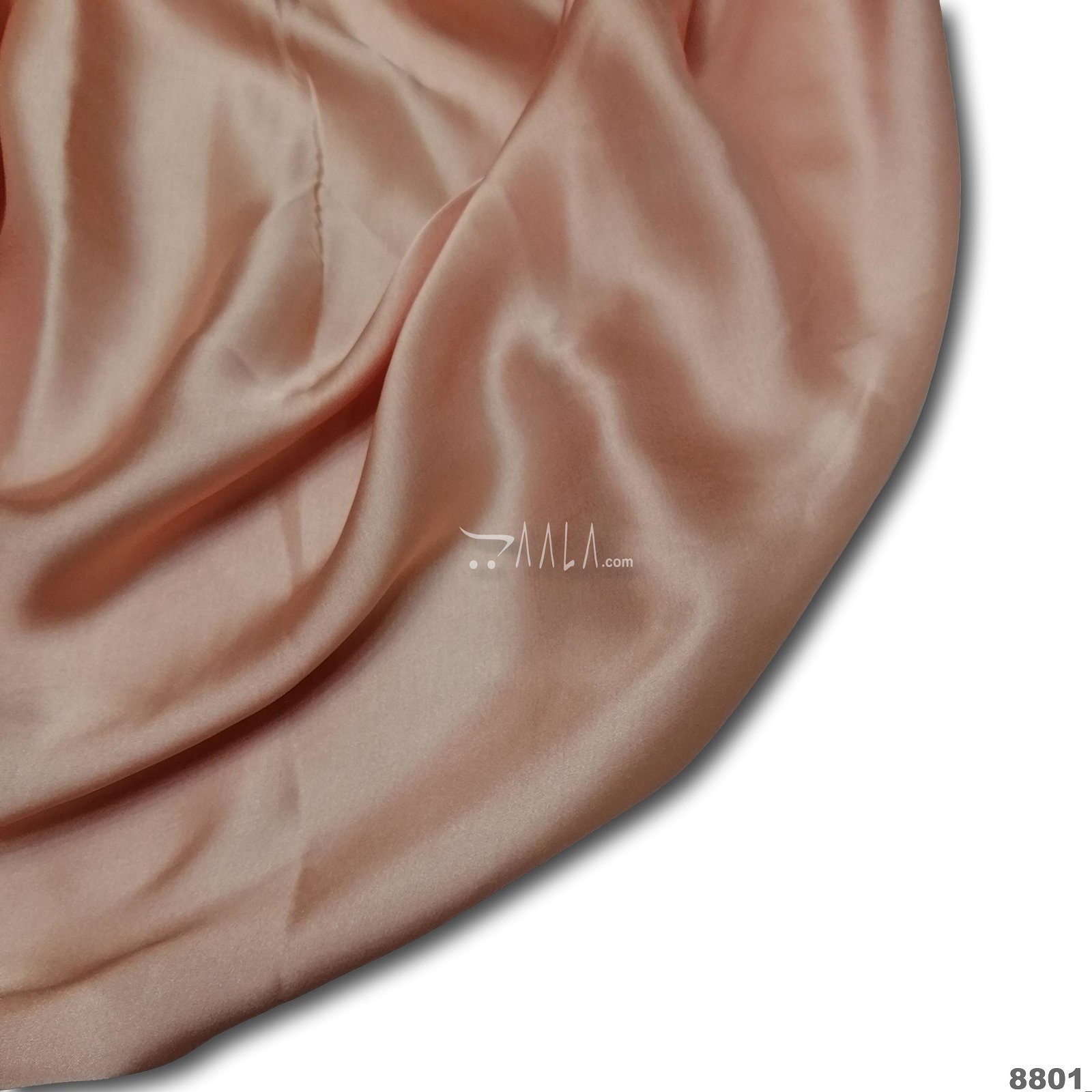Berry Silk Poly-ester 44-Inches PEACH Per-Metre #8801