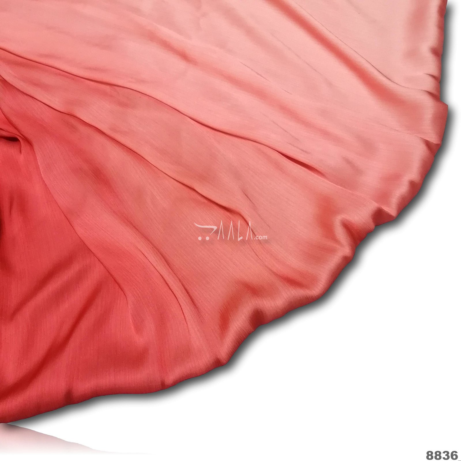 Shaded Satin-Chiffon Poly-ester 44-Inches ASSORTED Per-Metre #8836