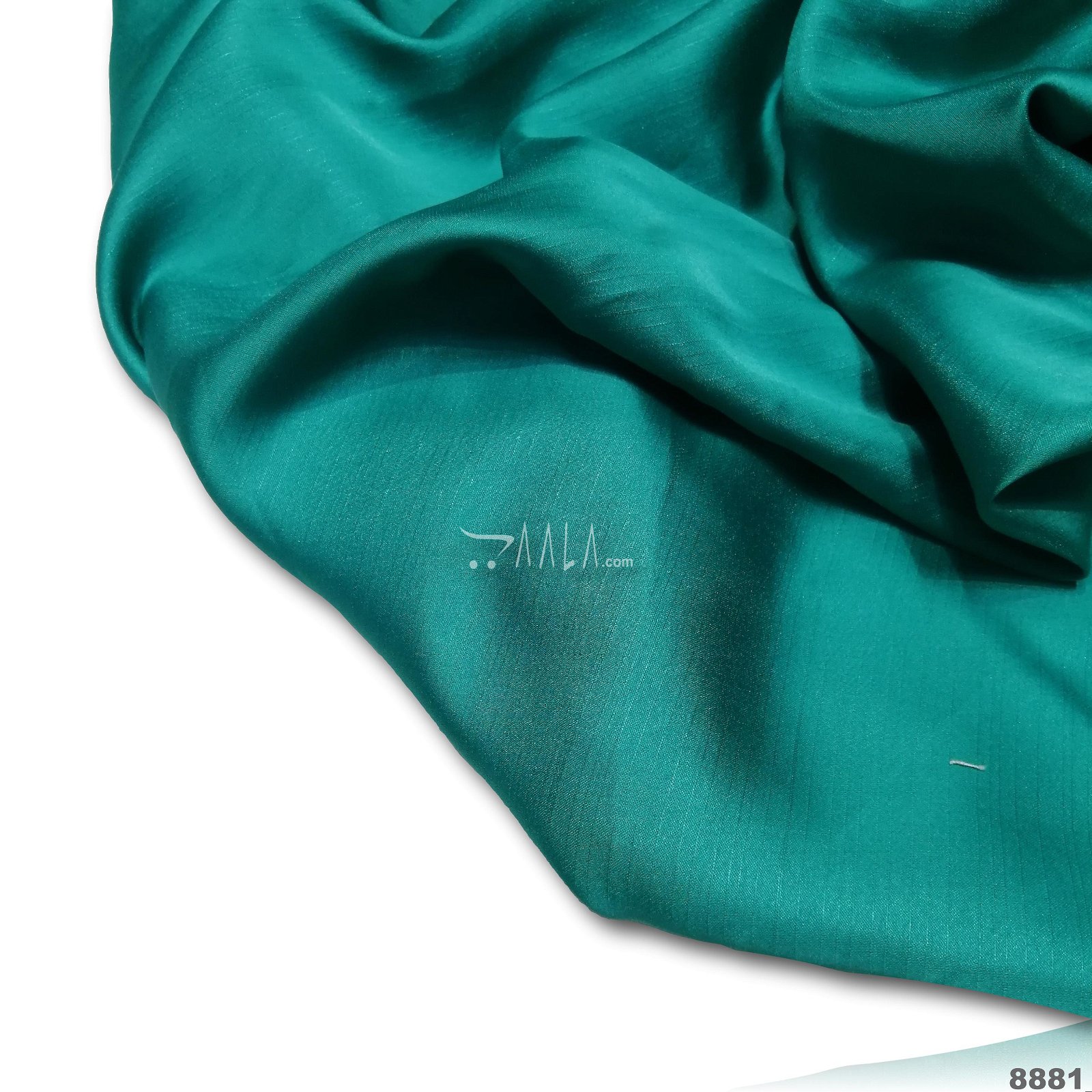 Crunchy Silk Poly-ester 44-Inches GREEN Per-Metre #8881