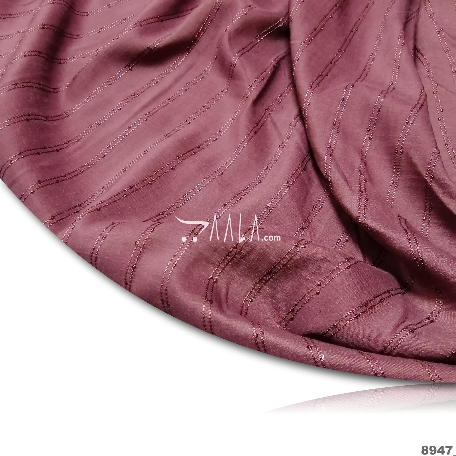 Crumble Silk Poly-ester 44-Inches CARROT Per-Metre #8947
