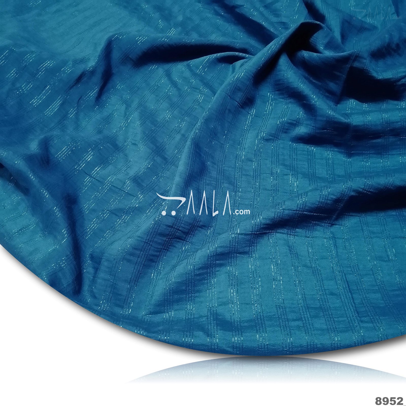 Crumble-3 Silk Poly-ester 44-Inches BLUE Per-Metre #8952
