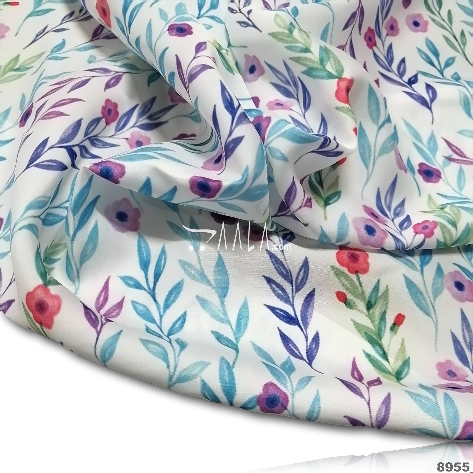 Printed Silk Poly-ester 44-Inches ASSORTED Per-Metre #8955