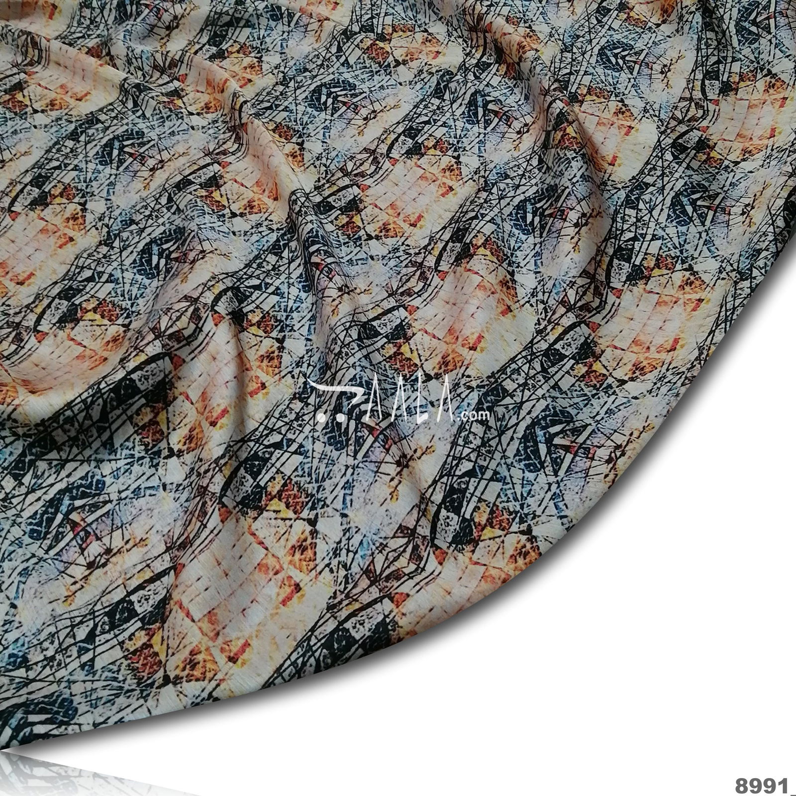 Digital-Print Satin-Chiffon Blend 44-Inches ASSORTED Per-Metre #8991