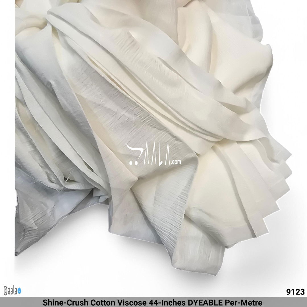 Shine-Crush Cotton Viscose 44-Inches DYEABLE Per-Metre 