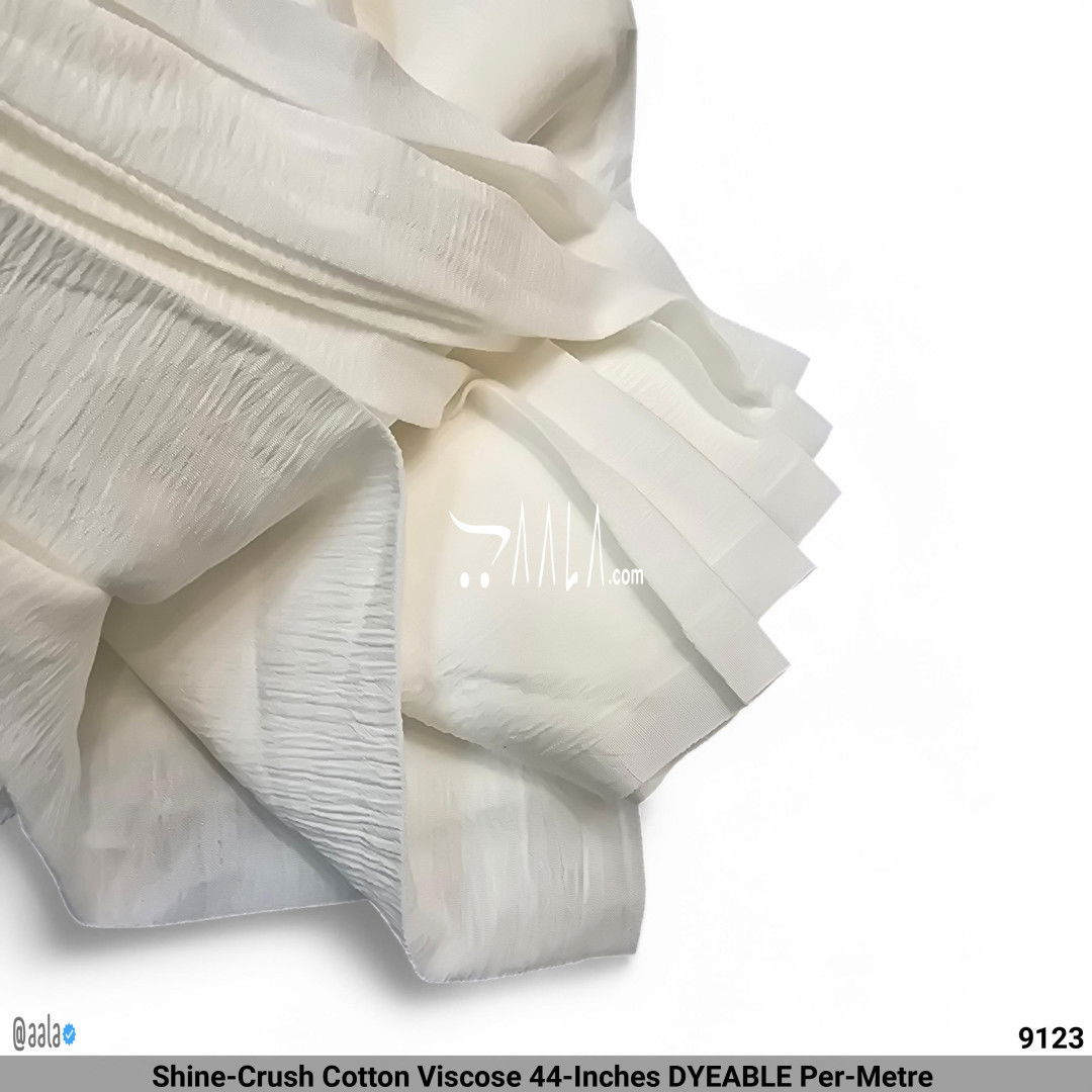 Shine-Crush Cotton Viscose 44-Inches DYEABLE Per-Metre 