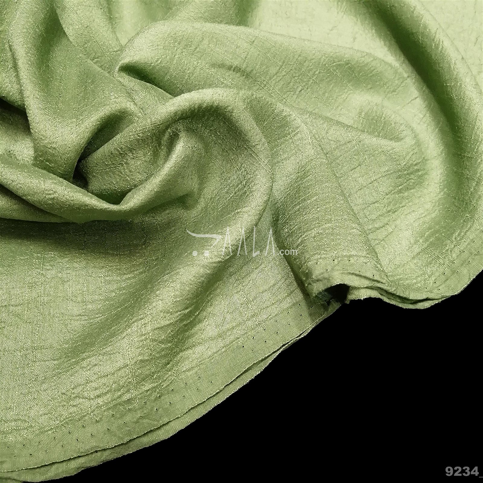 Plain Raw-Silk Poly-ester 44-Inches GREEN Per-Metre #9234