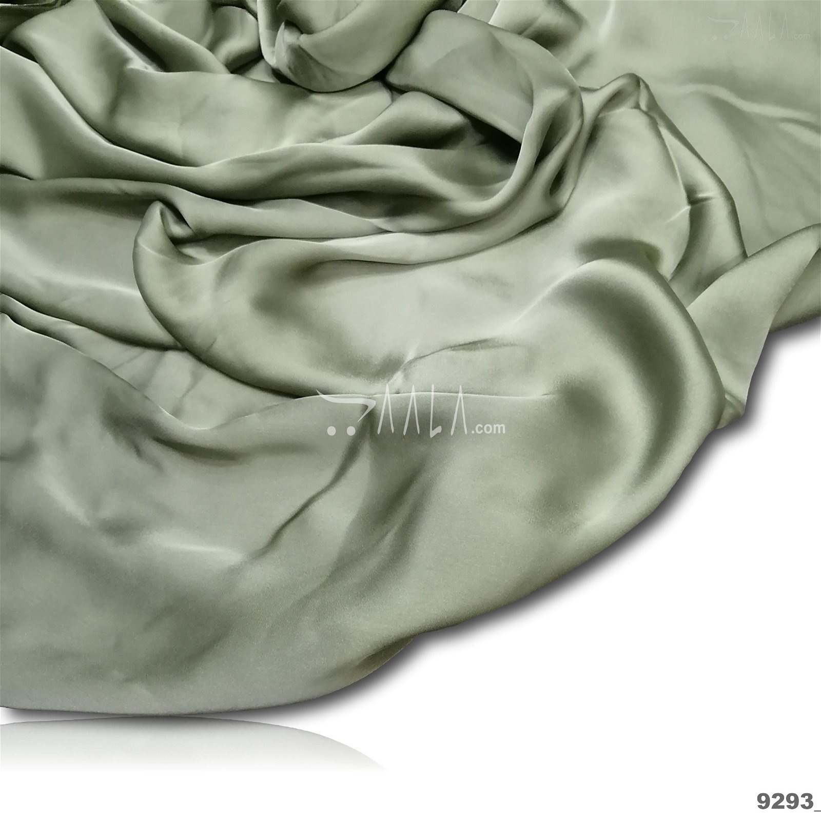 Caramel Silk Poly-ester 44-Inches GREEN Per-Metre #9293