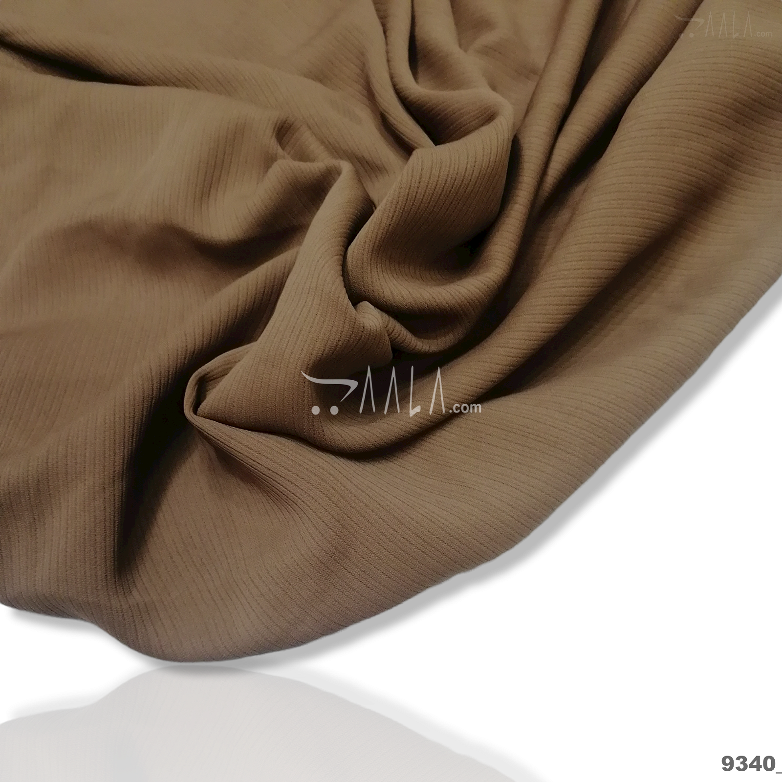 Custard Double-Georgette Poly-ester 58-Inches BROWN Per-Metre #9340