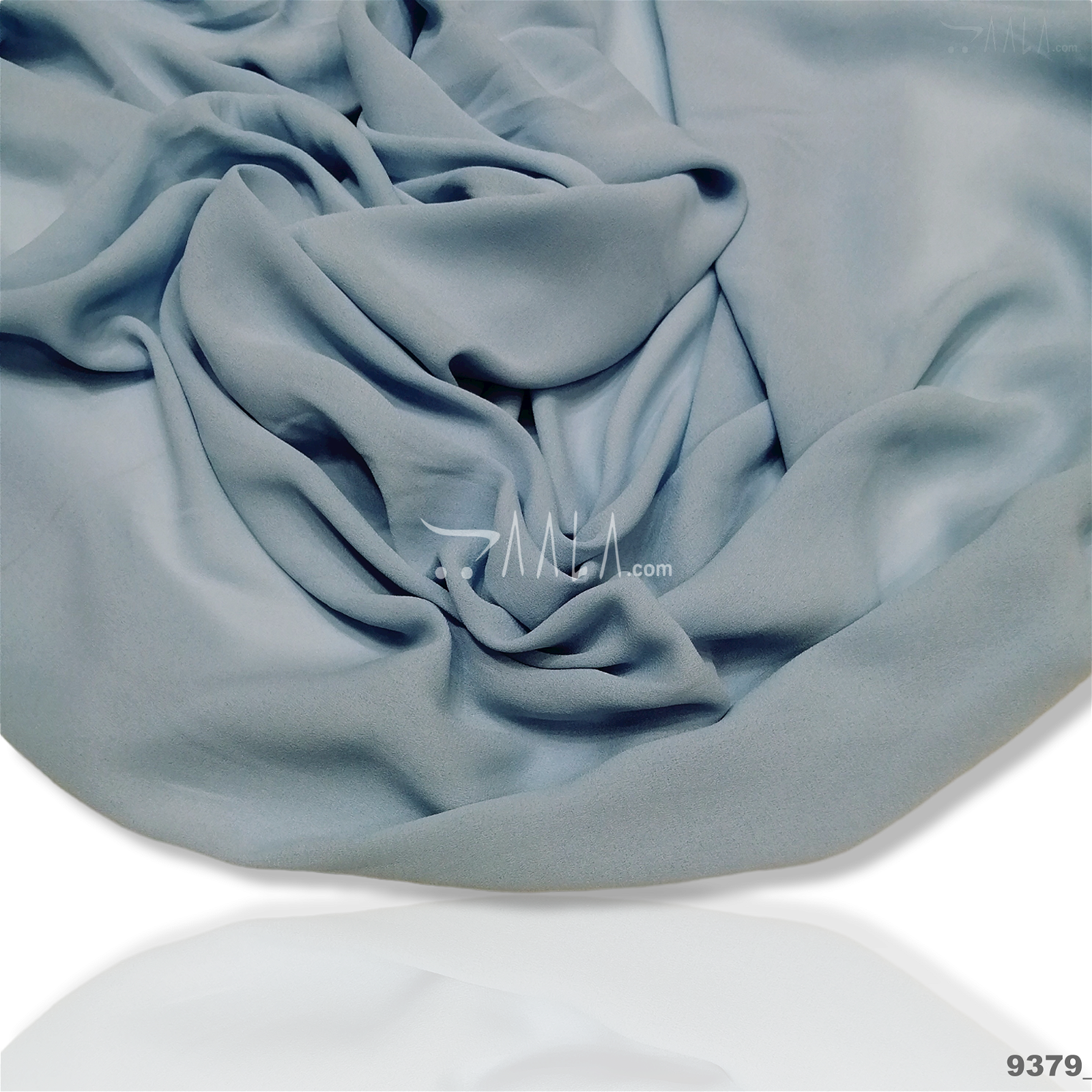 Blossom Double-Georgette Poly-ester 58-Inches BLUE Per-Metre #9379