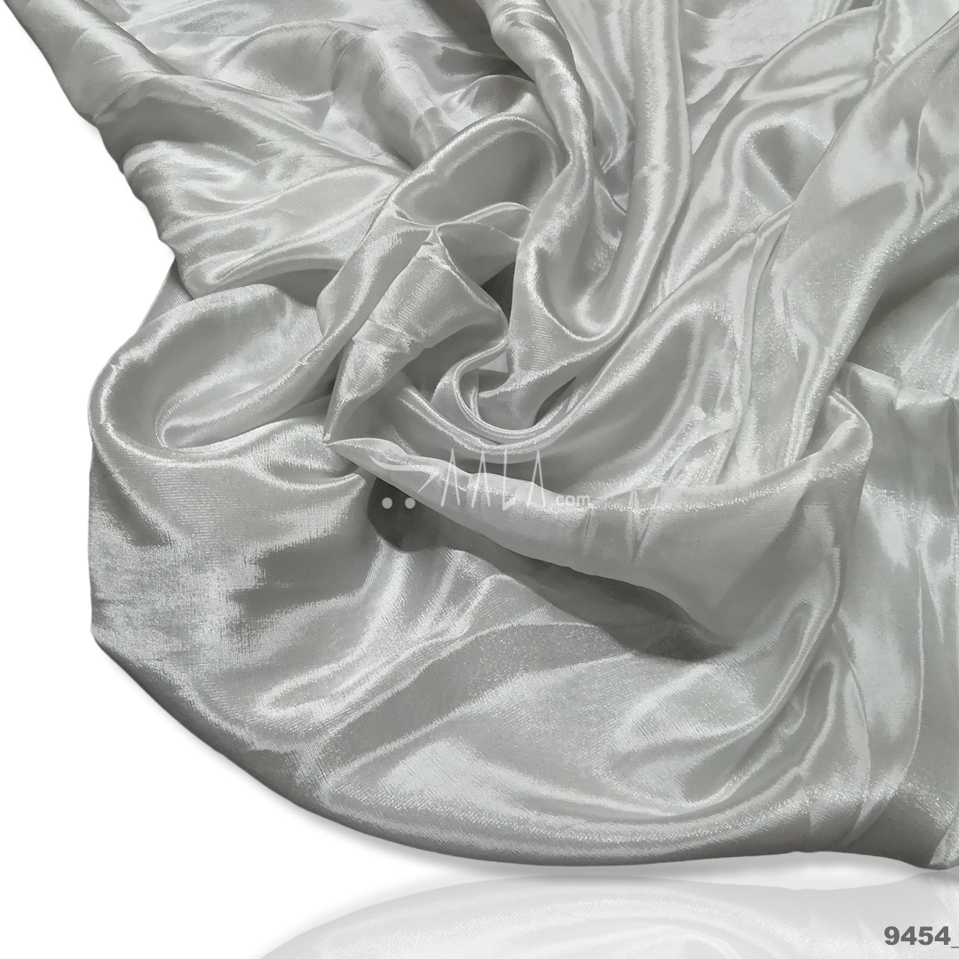 Silver-Tissue Silk Viscose 44-Inches DYEABLE Per-Metre #9454