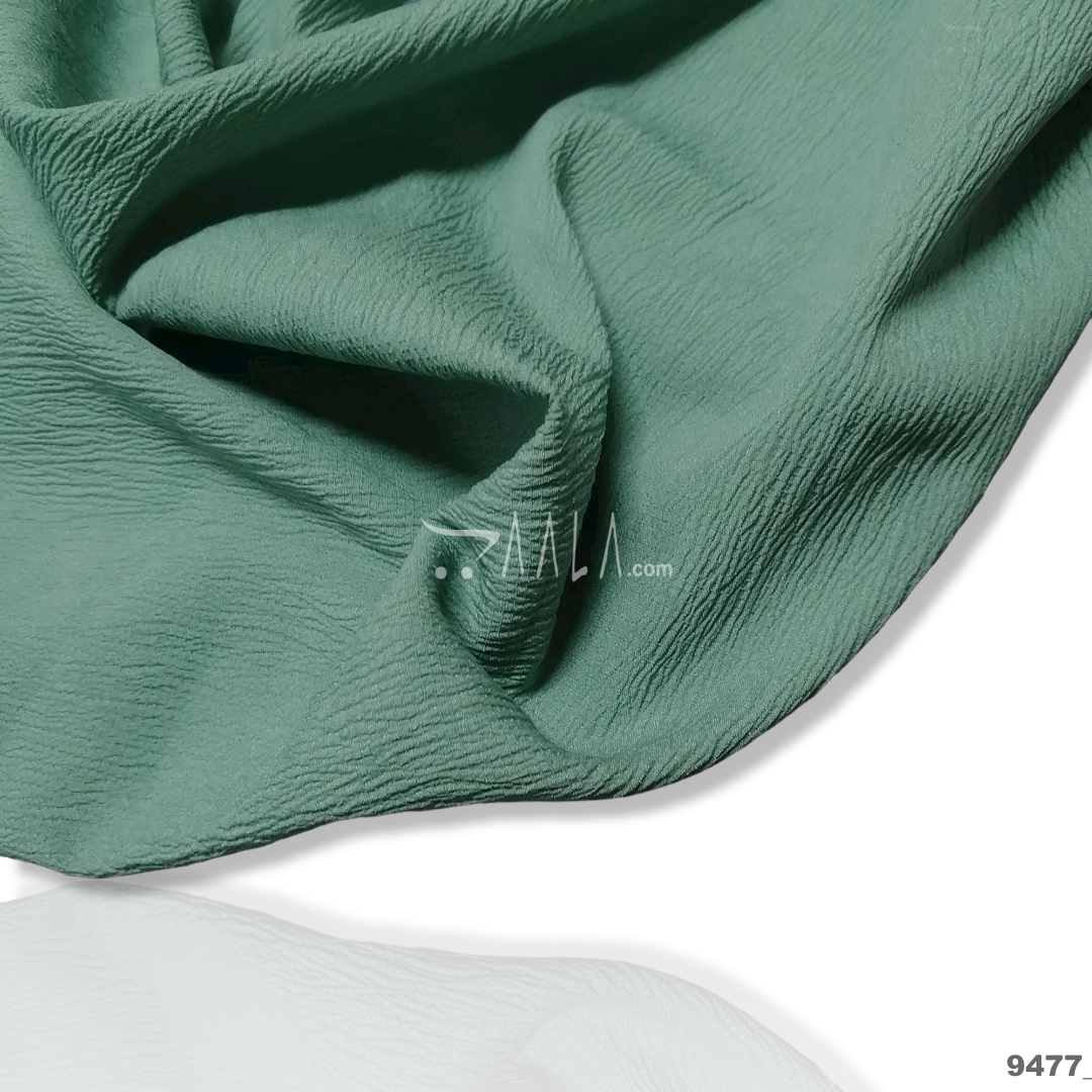 Stretch Double-Georgette Poly-ester 58-Inches GREEN Per-Metre #9477