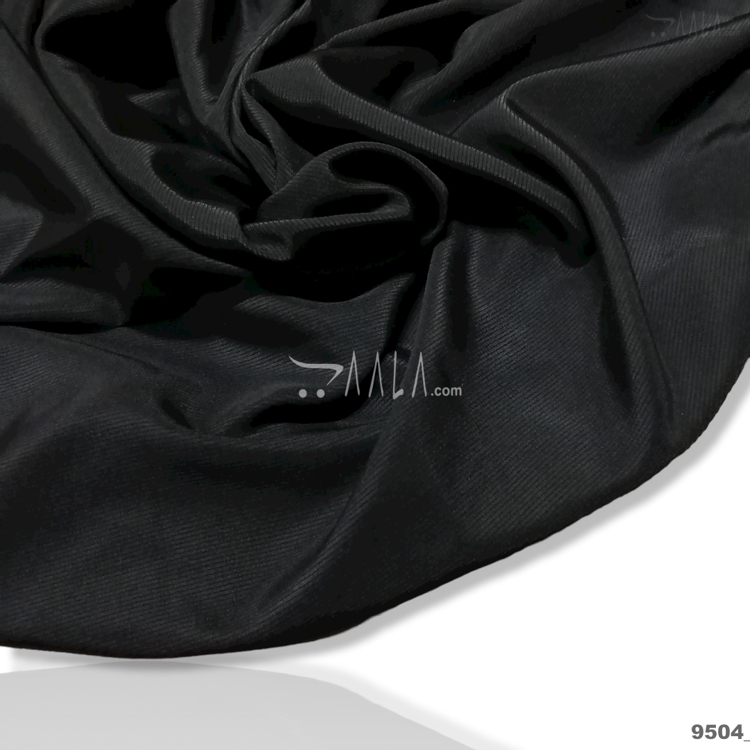 Tesla Silk Poly-ester 44-Inches BLACK Per-Metre #9504