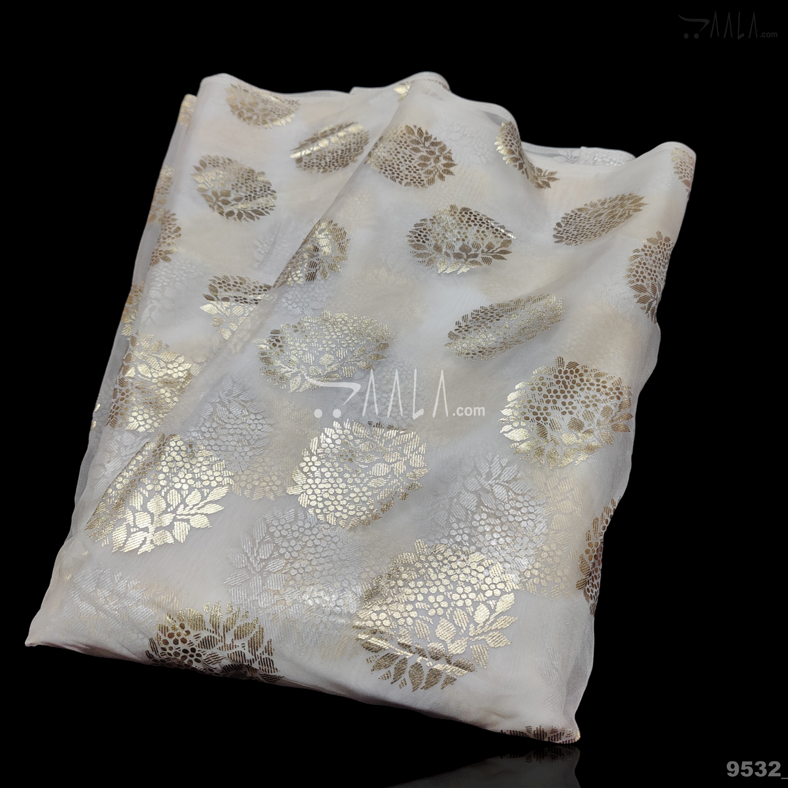 Foil-Print Organza Nylon 44-Inches DYEABLE Per-Metre #9532