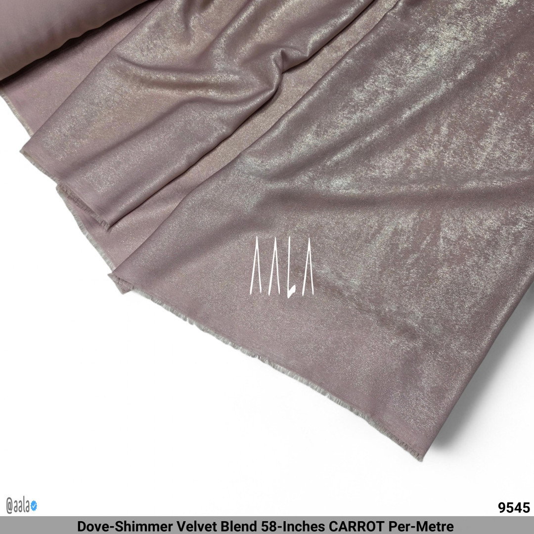 Dove-Shimmer Velvet Blend 58-Inches CARROT Per-Metre 