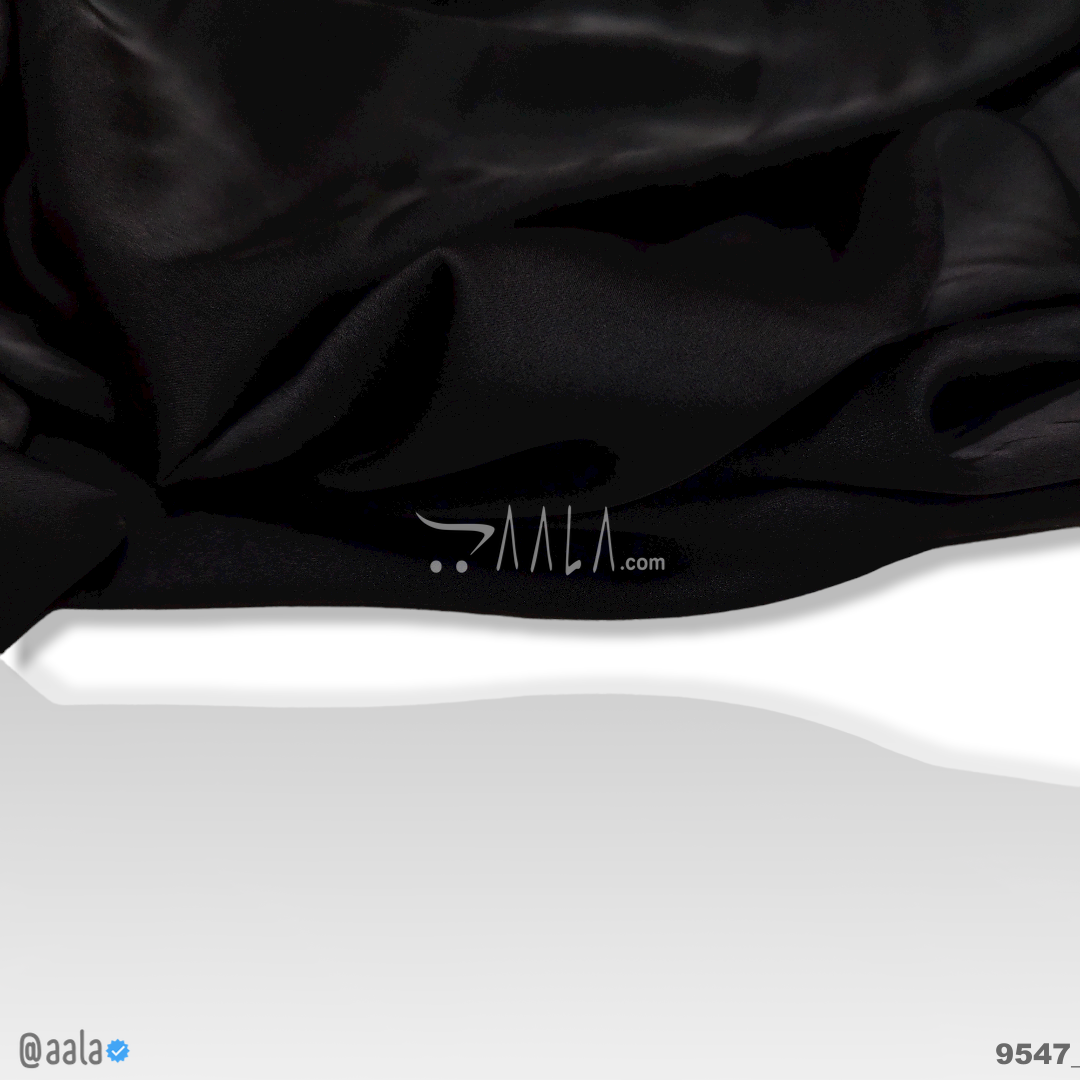 Zara Silk Poly-ester 58-Inches BLACK Per-Metre #9547