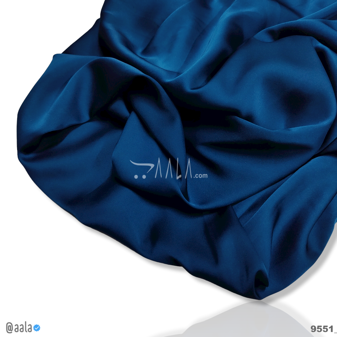 Zara Silk Poly-ester 58-Inches BLUE Per-Metre #9551