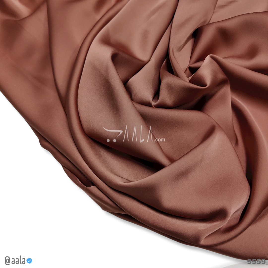 Zara Silk Poly-ester 58-Inches CARROT Per-Metre #9559
