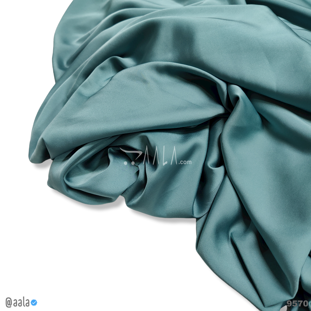 Zara Silk Poly-ester 58-Inches GREEN Per-Metre #9570