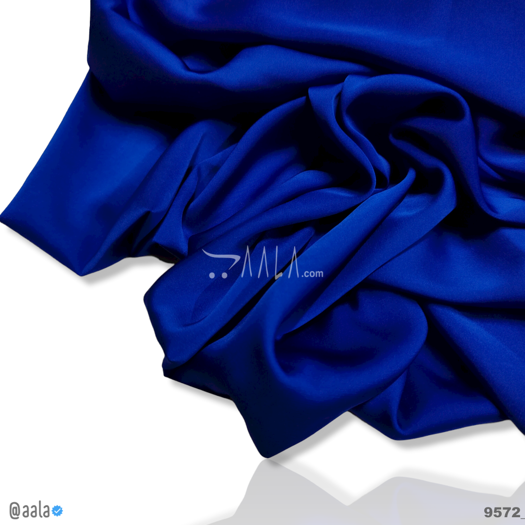 Zara Silk Poly-ester 58-Inches BLUE Per-Metre #9572