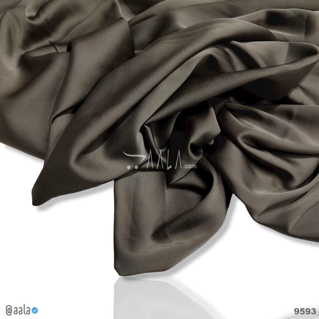 Zara Silk Poly-ester 58-Inches BROWN Per-Metre #9593