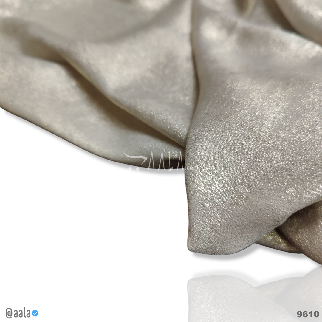 Dove-Shimmer Velvet Poly-ester 58-Inches BIEGE Per-Metre #9610