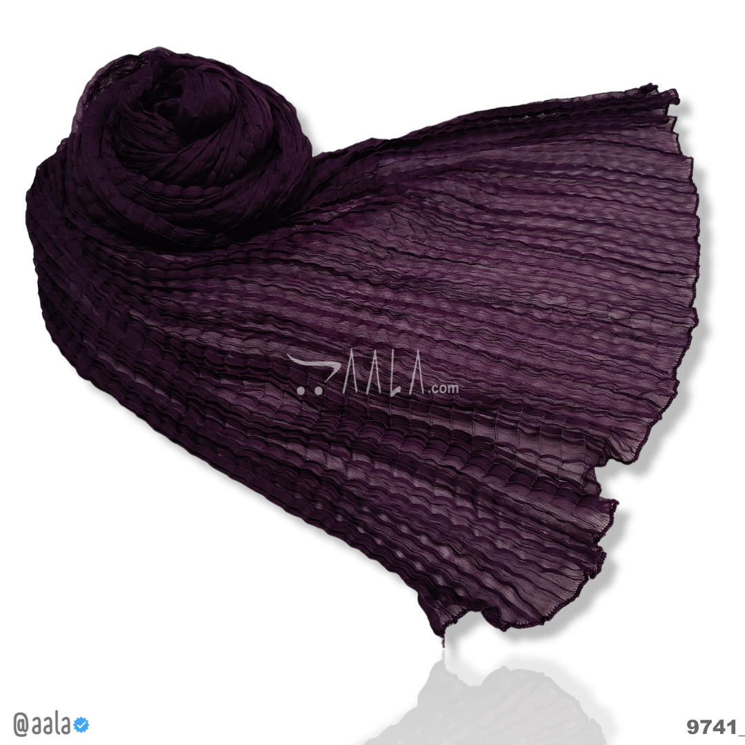 Crush Chiffon Blend Dupatta-20-Inches PURPLE 2.25-Metres #9741