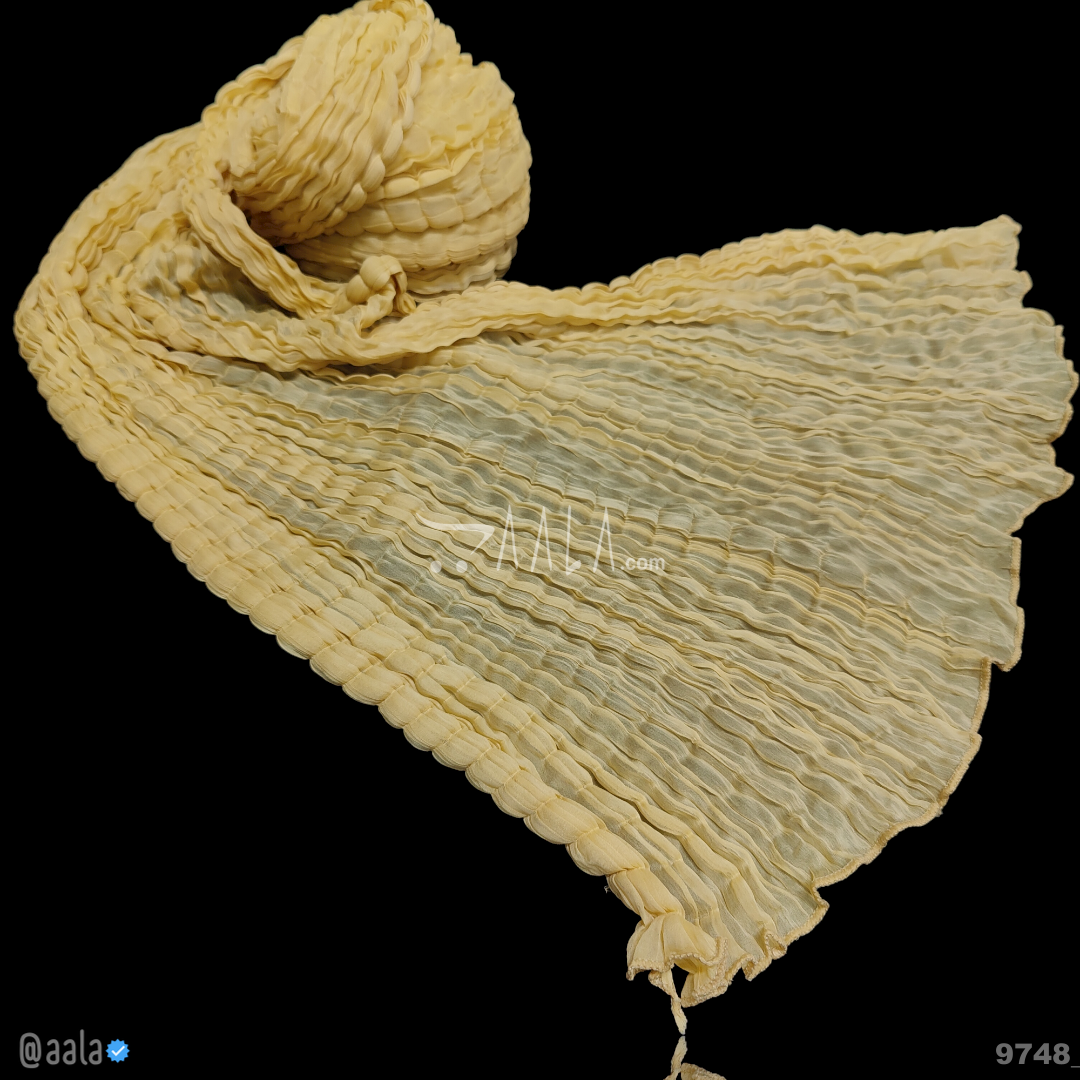 Crush Chiffon Blend Dupatta-20-Inches BIEGE 2.25-Metres 