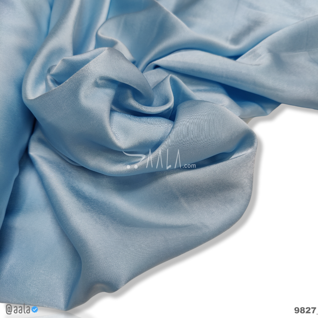Mango Silk Poly-ester 58-Inches BLUE Per-Metre #9827