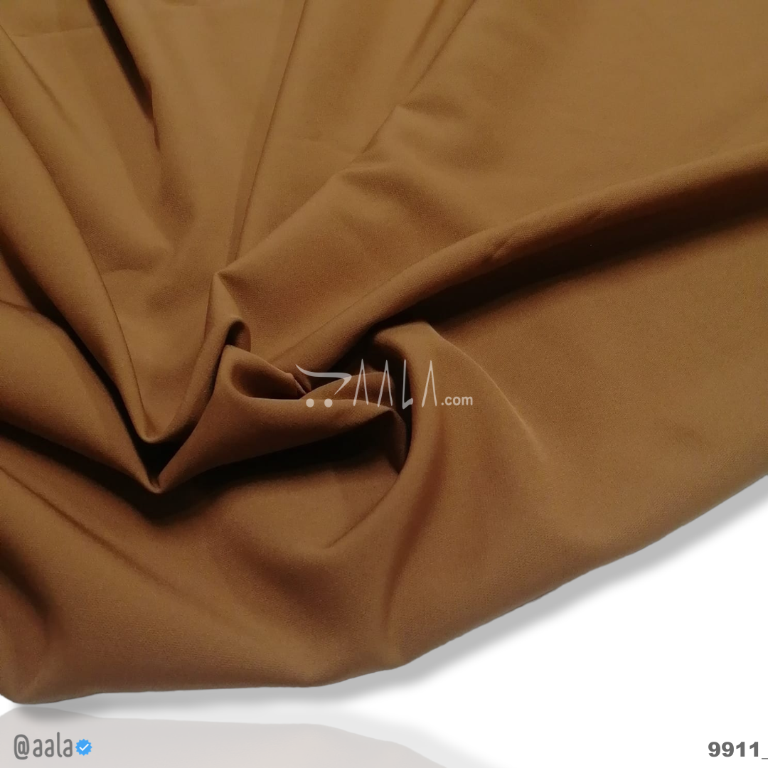 Berlin Double-Georgette Poly-ester 58-Inches BROWN Per-Metre #9911