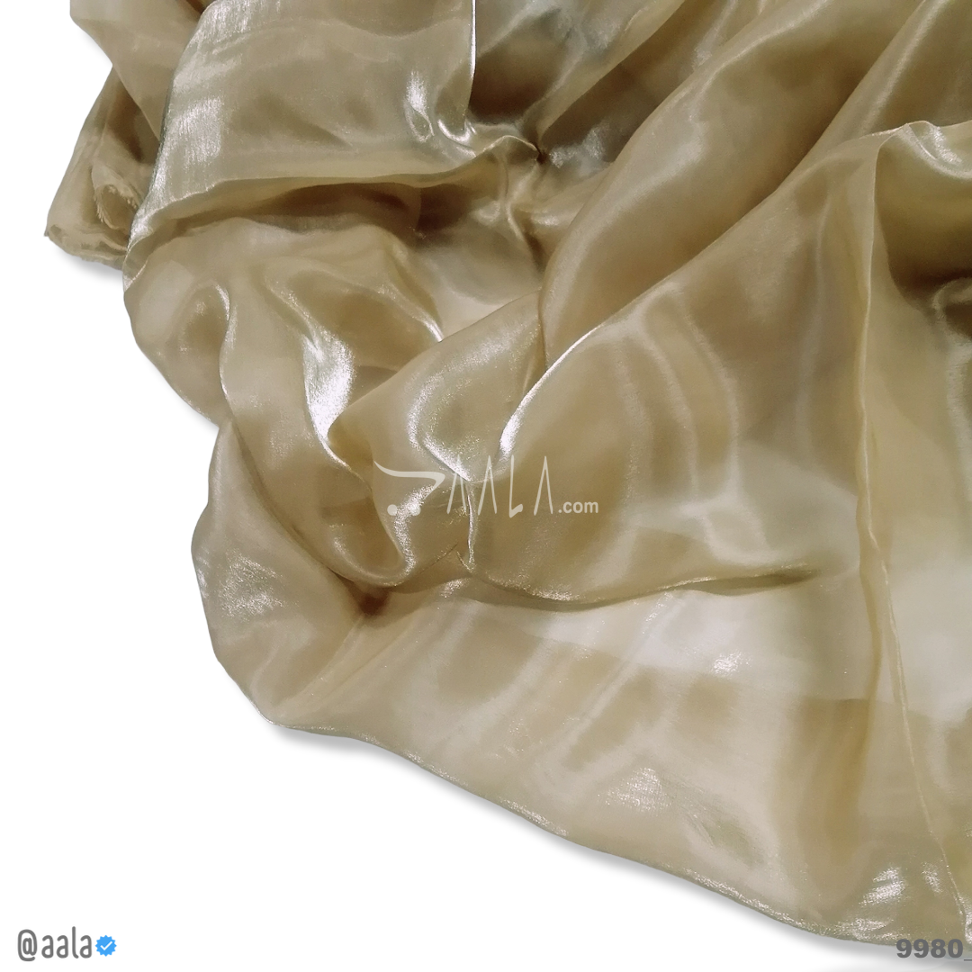Eclair Organza Poly-ester 58-Inches BISCUIT Per-Metre #9980
